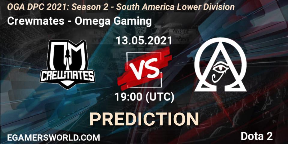 Crewmates - Omega Gaming: Maç tahminleri. 14.05.2021 at 16:00, Dota 2, OGA DPC 2021: Season 2 - South America Lower Division 