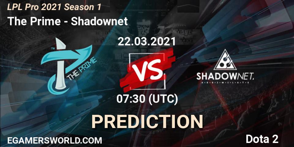 The Prime - Shadownet: Maç tahminleri. 22.03.2021 at 07:38, Dota 2, LPL Pro 2021 Season 1
