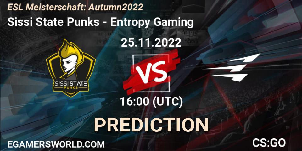 Sissi State Punks - Entropy Gaming: Maç tahminleri. 25.11.2022 at 18:00, Counter-Strike (CS2), ESL Meisterschaft: Autumn 2022