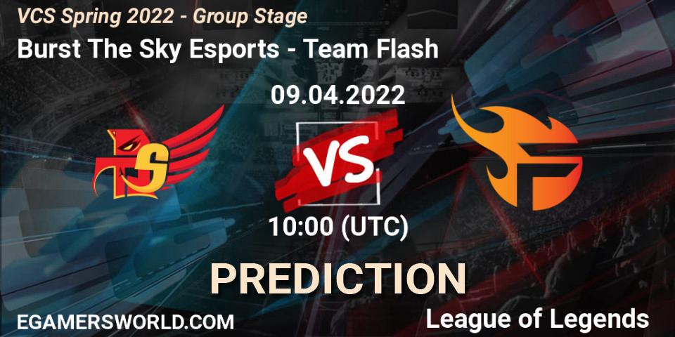 Burst The Sky Esports - Team Flash: Maç tahminleri. 08.04.2022 at 10:10, LoL, VCS Spring 2022 - Group Stage 