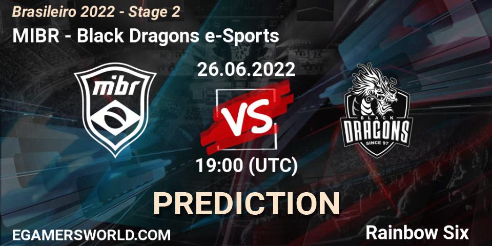 MIBR - Black Dragons e-Sports: Maç tahminleri. 26.06.2022 at 19:00, Rainbow Six, Brasileirão 2022 - Stage 2