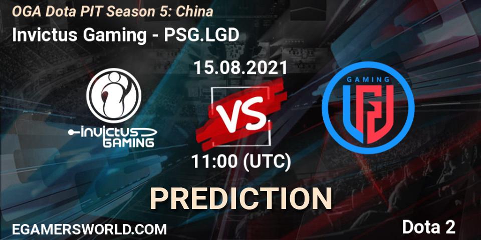 Invictus Gaming - PSG.LGD: Maç tahminleri. 15.08.2021 at 11:00, Dota 2, OGA Dota PIT Season 5: China