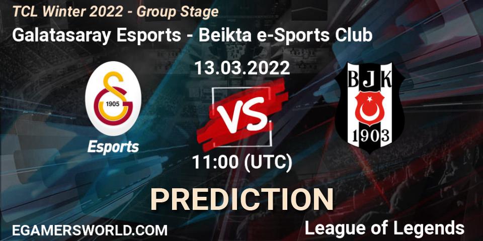 Galatasaray Esports - Beşiktaş e-Sports Club: Maç tahminleri. 13.03.2022 at 11:00, LoL, TCL Winter 2022 - Group Stage
