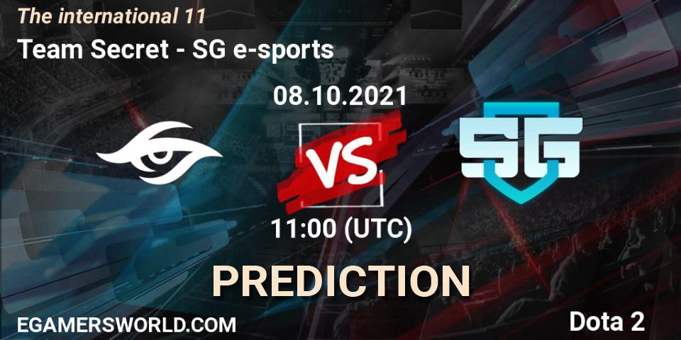 Team Secret - SG e-sports: Maç tahminleri. 08.10.2021 at 12:23, Dota 2, The Internationa 2021