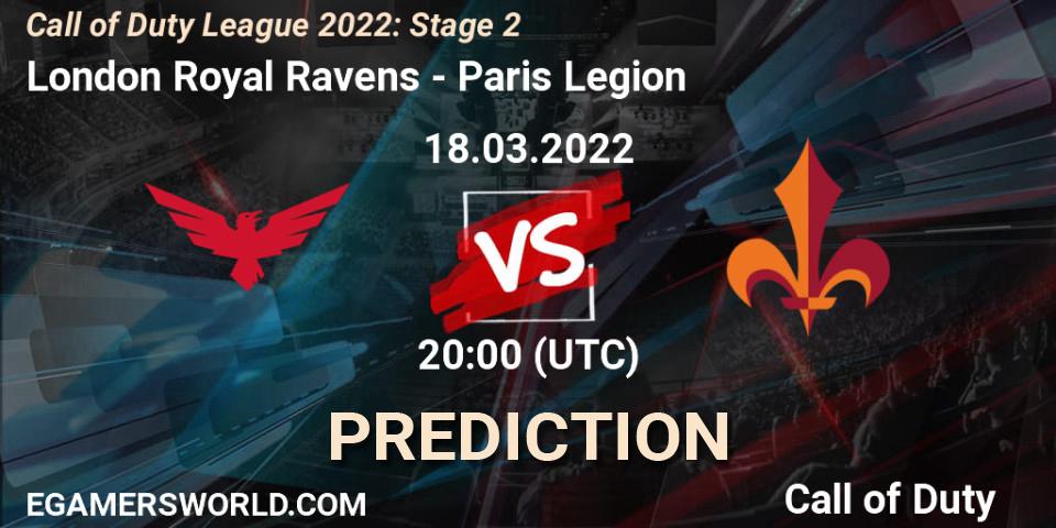 London Royal Ravens - Paris Legion: Maç tahminleri. 18.03.22, Call of Duty, Call of Duty League 2022: Stage 2