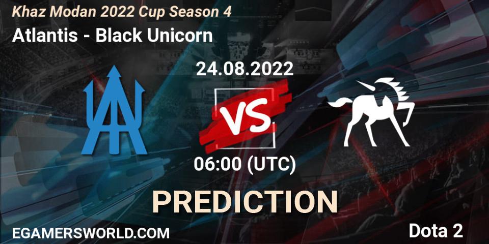 Atlantis - Black Unicorn: Maç tahminleri. 24.08.2022 at 06:31, Dota 2, Khaz Modan 2022 Cup Season 4