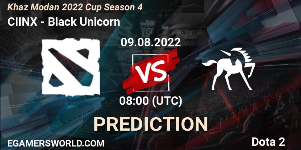 CIINX - Black Unicorn: Maç tahminleri. 09.08.2022 at 08:00, Dota 2, Khaz Modan 2022 Cup Season 4