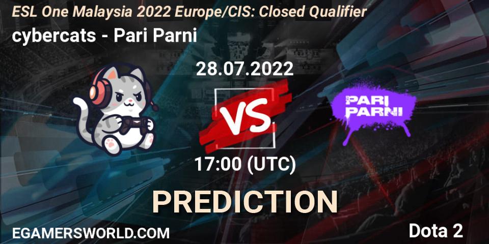 cybercats - Pari Parni: Maç tahminleri. 28.07.2022 at 17:01, Dota 2, ESL One Malaysia 2022 Europe/CIS: Closed Qualifier