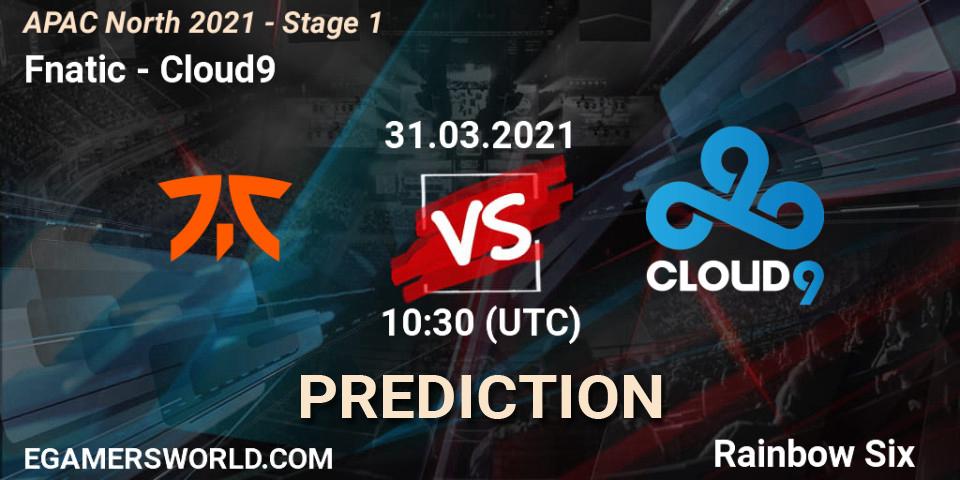 Fnatic - Cloud9: Maç tahminleri. 31.03.2021 at 15:00, Rainbow Six, APAC North 2021 - Stage 1