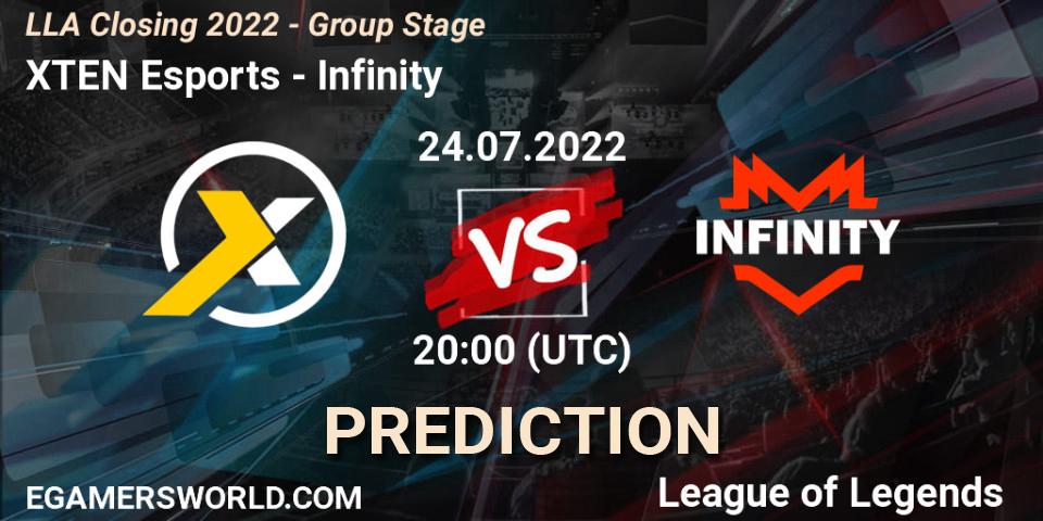 XTEN Esports - Infinity: Maç tahminleri. 24.07.22, LoL, LLA Closing 2022 - Group Stage