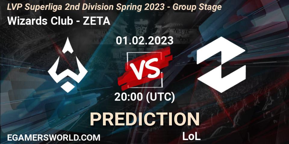 Wizards Club - ZETA: Maç tahminleri. 01.02.23, LoL, LVP Superliga 2nd Division Spring 2023 - Group Stage