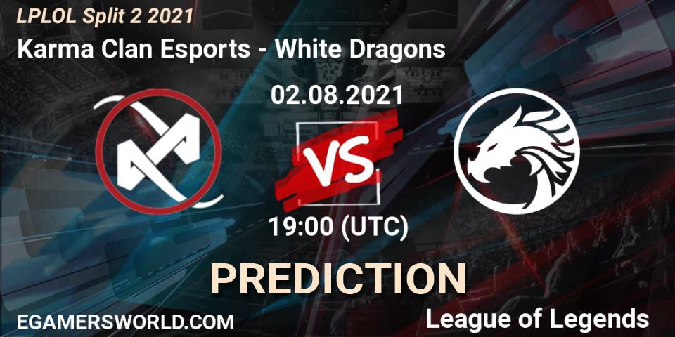 Karma Clan Esports - White Dragons: Maç tahminleri. 02.08.2021 at 19:00, LoL, LPLOL Split 2 2021