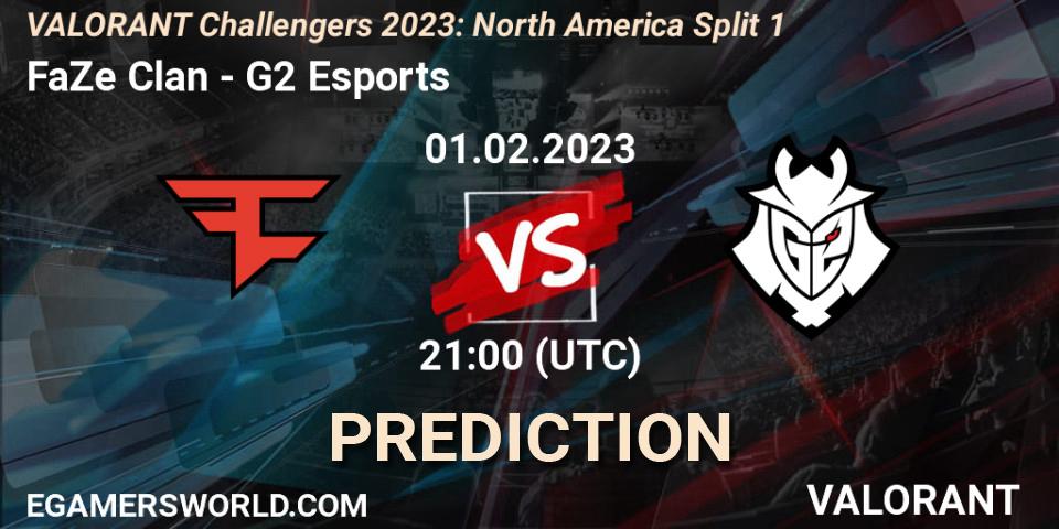 FaZe Clan - G2 Esports: Maç tahminleri. 01.02.23, VALORANT, VALORANT Challengers 2023: North America Split 1