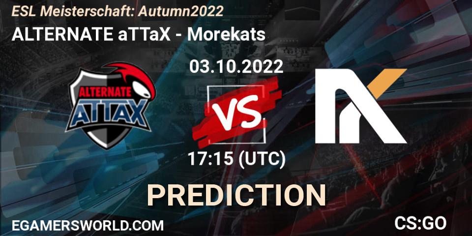 ALTERNATE aTTaX - Morekats: Maç tahminleri. 03.10.2022 at 17:15, Counter-Strike (CS2), ESL Meisterschaft: Autumn 2022