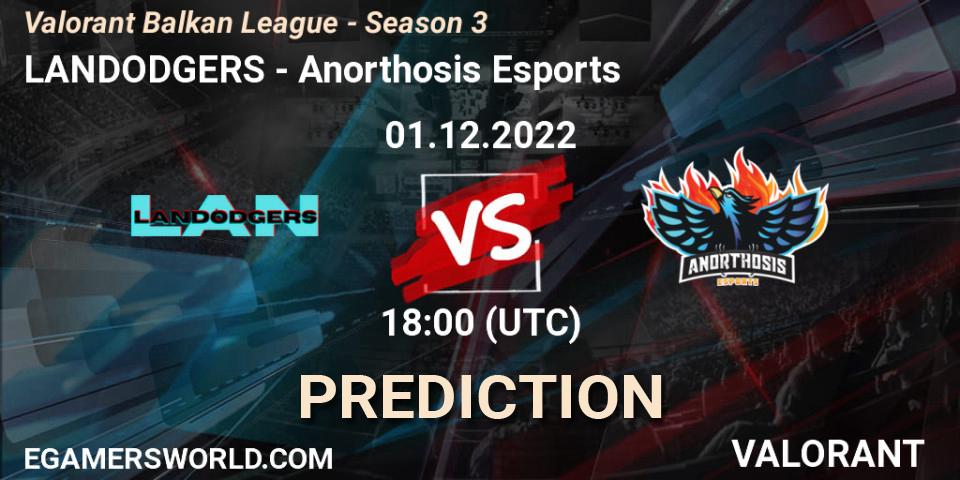LANDODGERS - Anorthosis Esports: Maç tahminleri. 01.12.22, VALORANT, Valorant Balkan League - Season 3