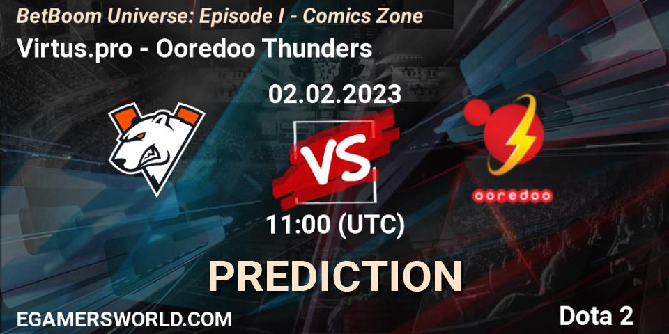 Virtus.pro - Ooredoo Thunders: Maç tahminleri. 02.02.23, Dota 2, BetBoom Universe: Episode I - Comics Zone