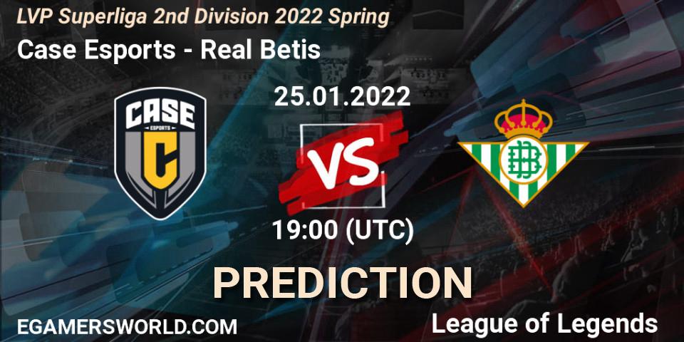 Case Esports - Real Betis: Maç tahminleri. 25.01.2022 at 20:00, LoL, LVP Superliga 2nd Division 2022 Spring