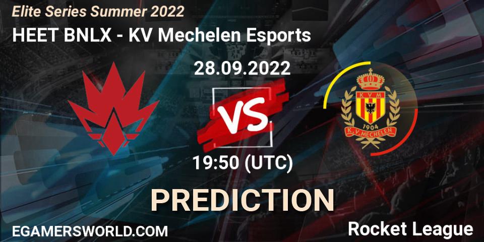 HEET BNLX - KV Mechelen Esports: Maç tahminleri. 28.09.2022 at 19:50, Rocket League, Elite Series Summer 2022
