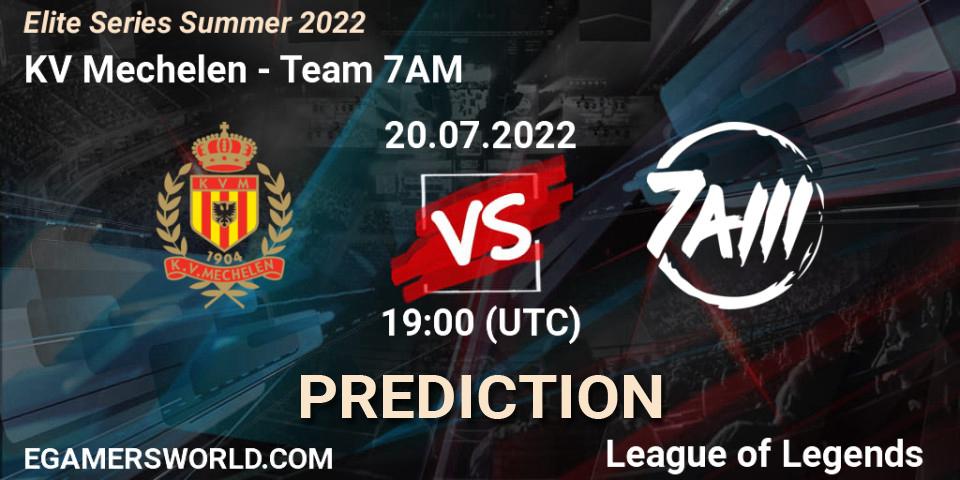 KV Mechelen - Team 7AM: Maç tahminleri. 20.07.2022 at 19:00, LoL, Elite Series Summer 2022