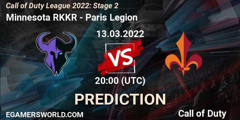 Minnesota RØKKR - Paris Legion: Maç tahminleri. 13.03.2022 at 20:00, Call of Duty, Call of Duty League 2022: Stage 2