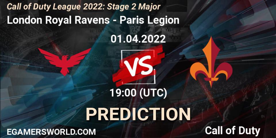 London Royal Ravens - Paris Legion: Maç tahminleri. 01.04.22, Call of Duty, Call of Duty League 2022: Stage 2 Major