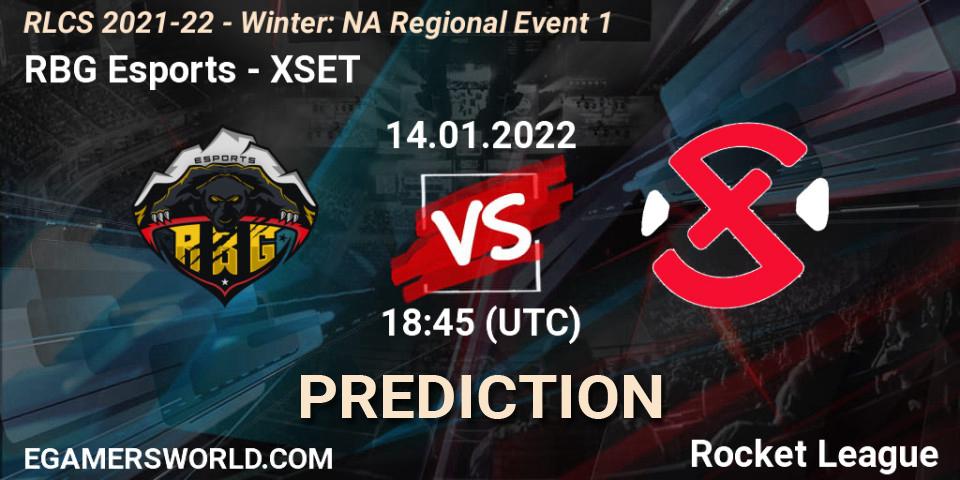 RBG Esports - XSET: Maç tahminleri. 14.01.2022 at 18:45, Rocket League, RLCS 2021-22 - Winter: NA Regional Event 1
