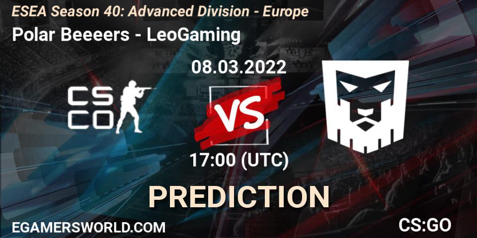 Polar Beeeers - LeoGaming: Maç tahminleri. 08.03.2022 at 17:00, Counter-Strike (CS2), ESEA Season 40: Advanced Division - Europe