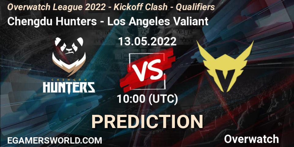 Chengdu Hunters - Los Angeles Valiant: Maç tahminleri. 29.05.2022 at 11:45, Overwatch, Overwatch League 2022 - Kickoff Clash - Qualifiers