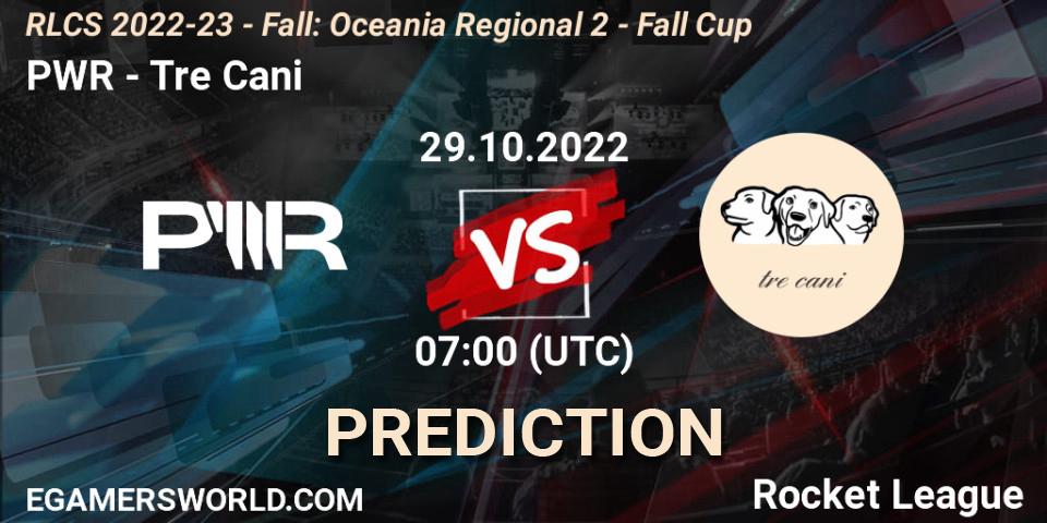 PWR - Tre Cani: Maç tahminleri. 29.10.2022 at 07:00, Rocket League, RLCS 2022-23 - Fall: Oceania Regional 2 - Fall Cup