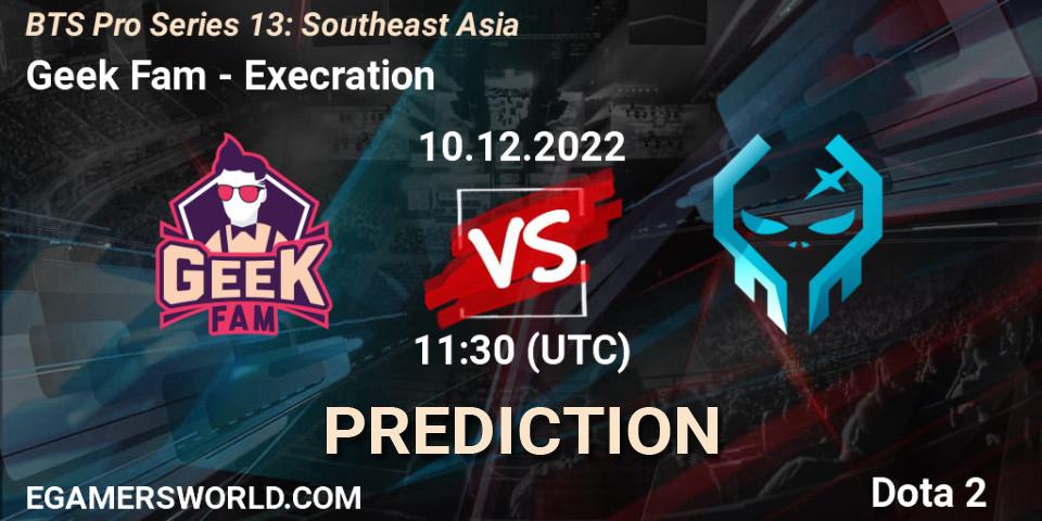 Geek Fam - Execration: Maç tahminleri. 10.12.2022 at 11:34, Dota 2, BTS Pro Series 13: Southeast Asia