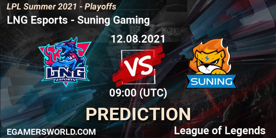 LNG Esports - Suning Gaming: Maç tahminleri. 12.08.21, LoL, LPL Summer 2021 - Playoffs