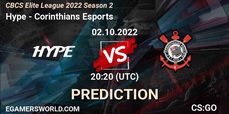 Hype - Corinthians Esports: Maç tahminleri. 02.10.2022 at 20:20, Counter-Strike (CS2), CBCS Elite League 2022 Season 2
