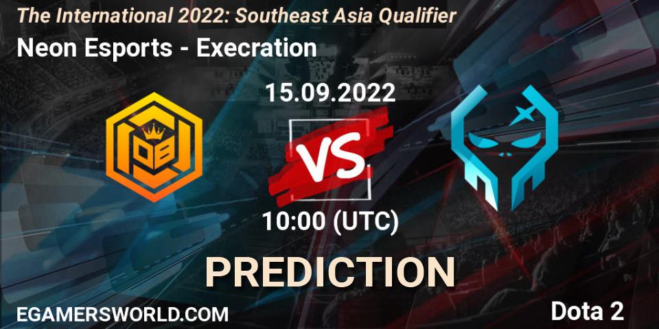 Neon Esports - Execration: Maç tahminleri. 15.09.2022 at 09:32, Dota 2, The International 2022: Southeast Asia Qualifier