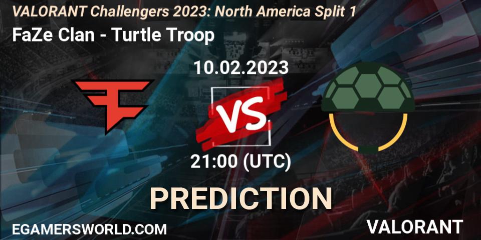 FaZe Clan - Turtle Troop: Maç tahminleri. 10.02.23, VALORANT, VALORANT Challengers 2023: North America Split 1