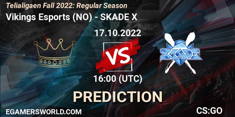 Vikings Esports - SKADE X: Maç tahminleri. 17.10.2022 at 16:00, Counter-Strike (CS2), Telialigaen Fall 2022: Regular Season