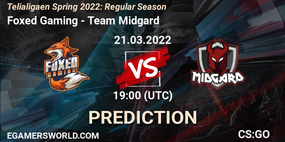 Foxed Gaming - Team Midgard: Maç tahminleri. 21.03.2022 at 19:00, Counter-Strike (CS2), Telialigaen Spring 2022: Regular Season