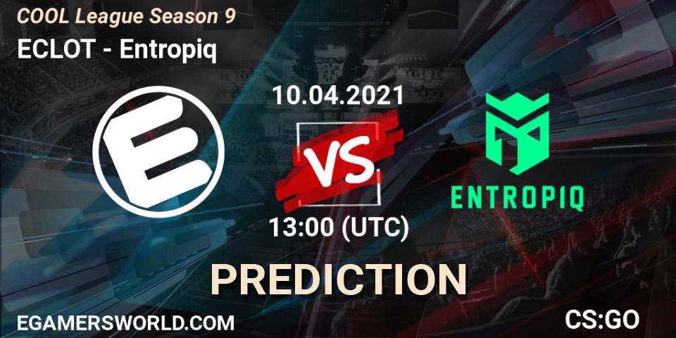 ECLOT - Entropiq: Maç tahminleri. 10.04.2021 at 12:00, Counter-Strike (CS2), COOL League Season 9