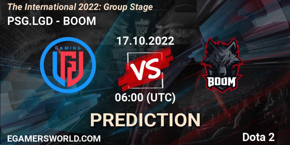 PSG.LGD - BOOM: Maç tahminleri. 17.10.2022 at 06:47, Dota 2, The International 2022: Group Stage