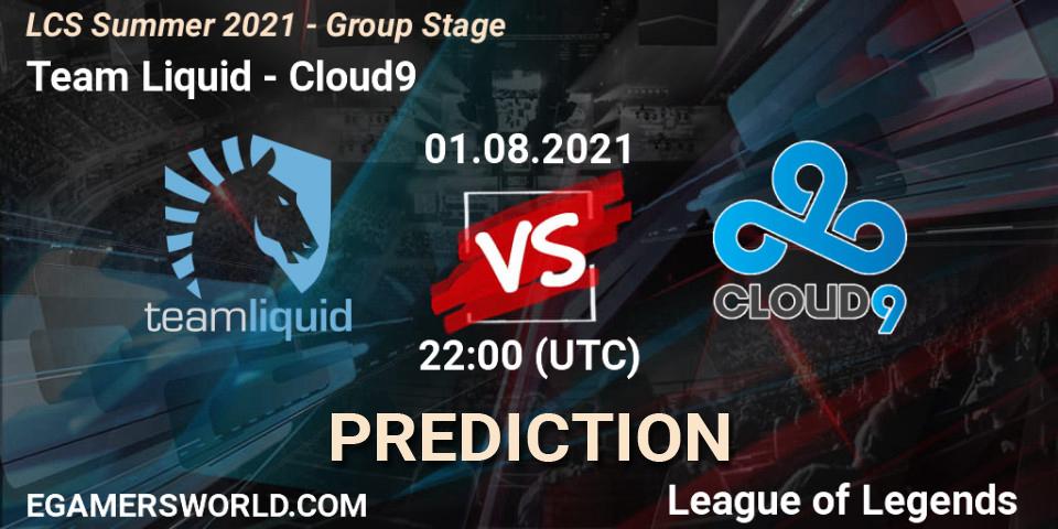 Team Liquid - Cloud9: Maç tahminleri. 01.08.21, LoL, LCS Summer 2021 - Group Stage
