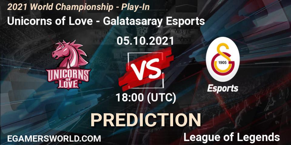 Unicorns of Love - Galatasaray Esports: Maç tahminleri. 05.10.21, LoL, 2021 World Championship - Play-In