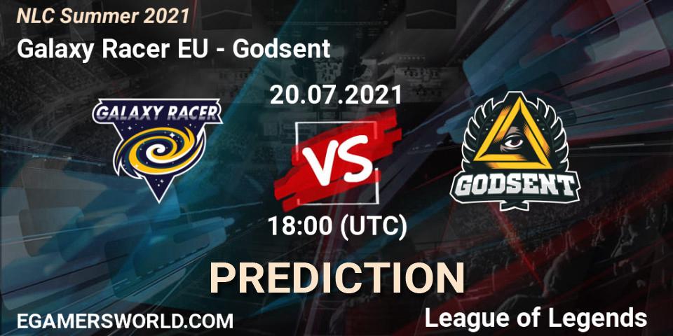Galaxy Racer EU - Godsent: Maç tahminleri. 20.07.2021 at 18:00, LoL, NLC Summer 2021