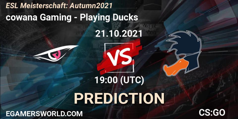 cowana Gaming - Playing Ducks: Maç tahminleri. 21.10.2021 at 19:00, Counter-Strike (CS2), ESL Meisterschaft: Autumn 2021