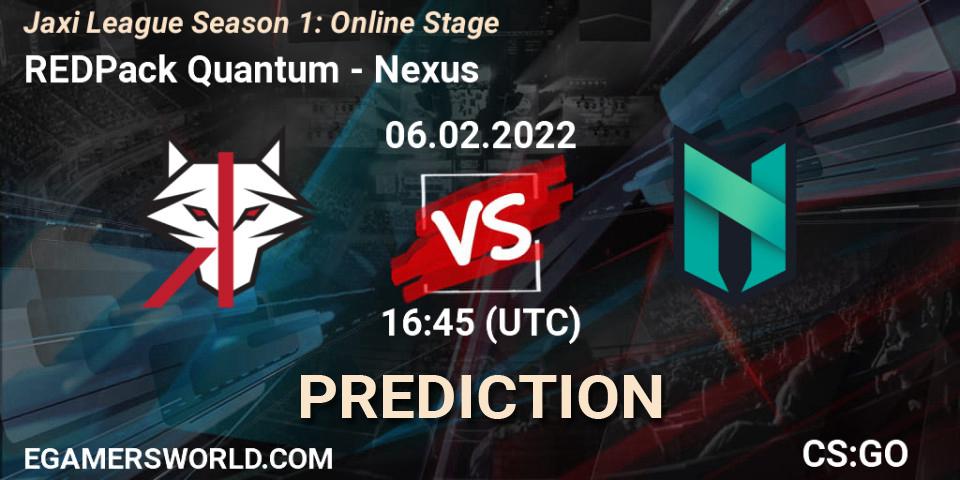 REDPack Quantum - Nexus: Maç tahminleri. 06.02.2022 at 16:45, Counter-Strike (CS2), Jaxi League Season 1: Online Stage