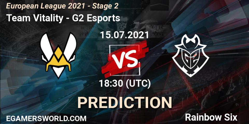 Team Vitality - G2 Esports: Maç tahminleri. 15.07.2021 at 18:30, Rainbow Six, European League 2021 - Stage 2