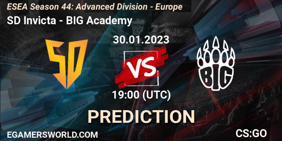 SD Invicta - BIG Academy: Maç tahminleri. 08.02.23, CS2 (CS:GO), ESEA Season 44: Advanced Division - Europe
