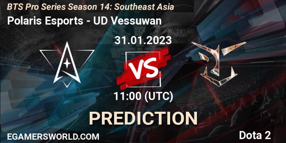 Polaris Esports - UD Vessuwan: Maç tahminleri. 31.01.23, Dota 2, BTS Pro Series Season 14: Southeast Asia