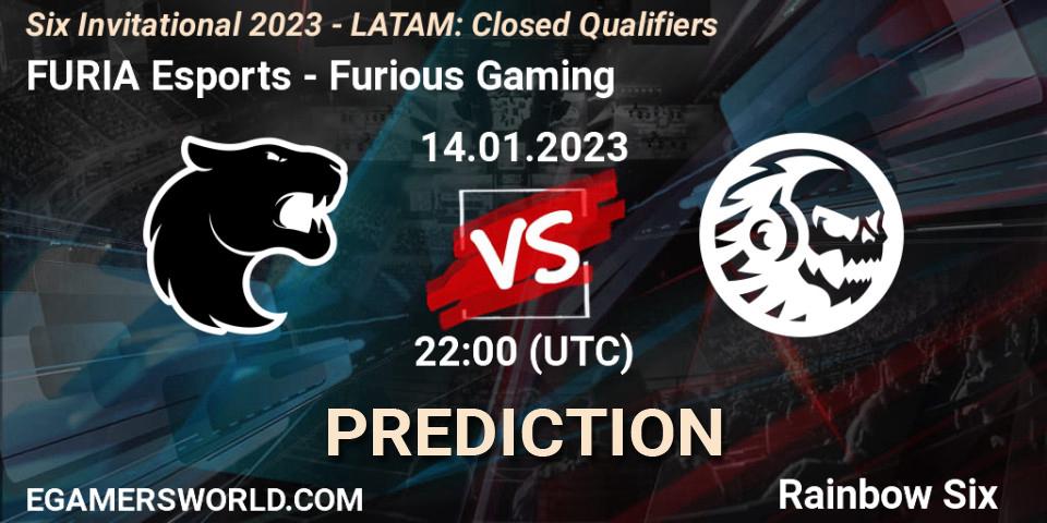 FURIA Esports - Furious Gaming: Maç tahminleri. 14.01.2023 at 22:00, Rainbow Six, Six Invitational 2023 - LATAM: Closed Qualifiers