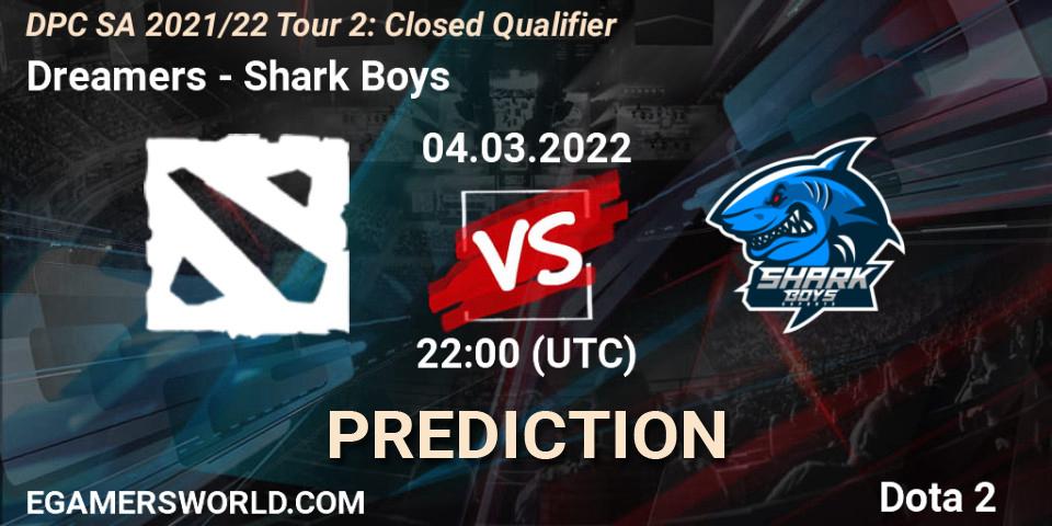 Dreamers - Shark Boys: Maç tahminleri. 04.03.2022 at 22:03, Dota 2, DPC SA 2021/22 Tour 2: Closed Qualifier