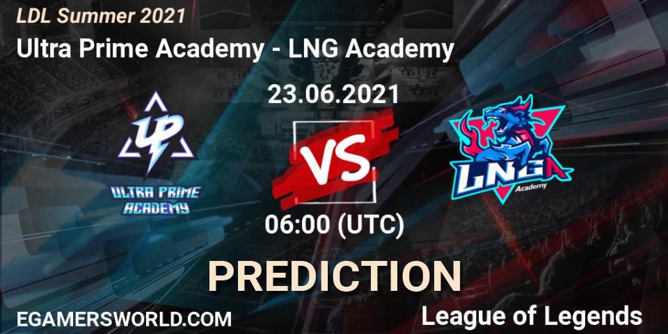 Ultra Prime Academy - LNG Academy: Maç tahminleri. 23.06.2021 at 06:00, LoL, LDL Summer 2021