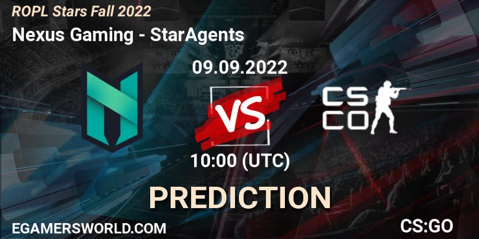 Nexus Gaming - StarAgents: Maç tahminleri. 10.09.2022 at 11:00, Counter-Strike (CS2), ROPL Stars Fall 2022